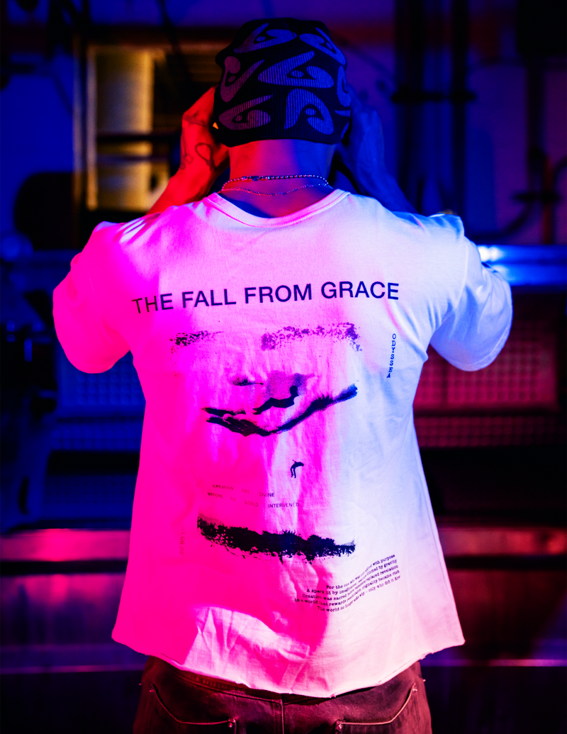 Odyssea Fall From Grace White Tee (Pre-Order)
